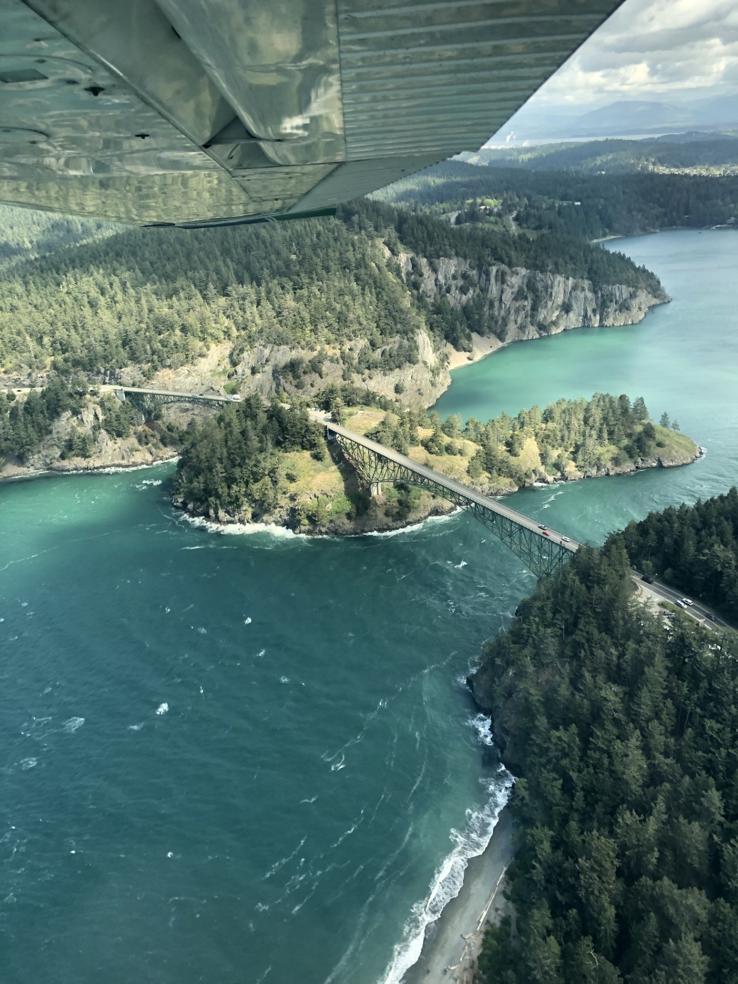 Whidbey Island seen from the plane Alex flew