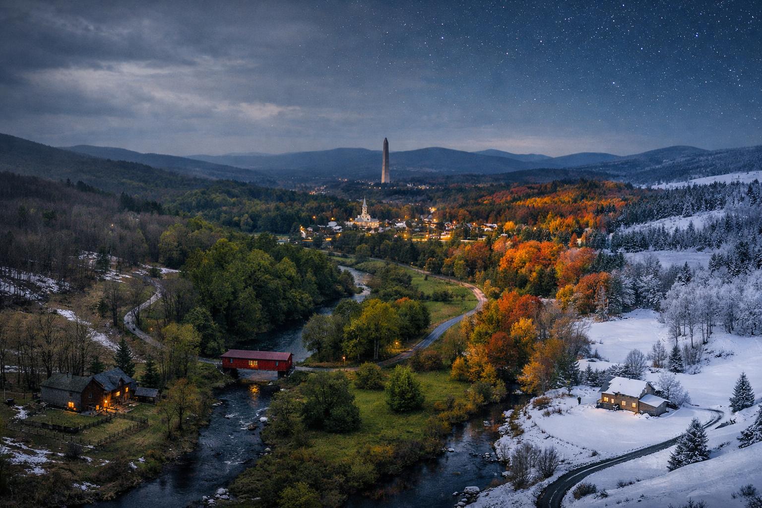 Four seasons blended, night